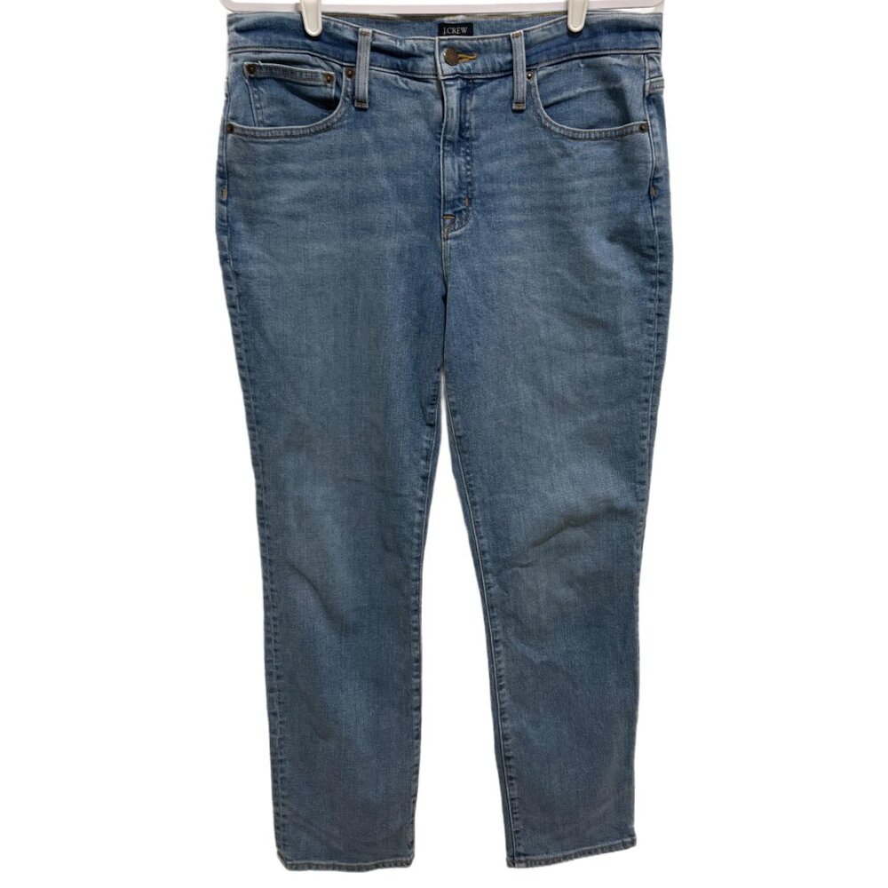 0456 J.Crew Slim Boyfriend Faded Straight Denim Jeans